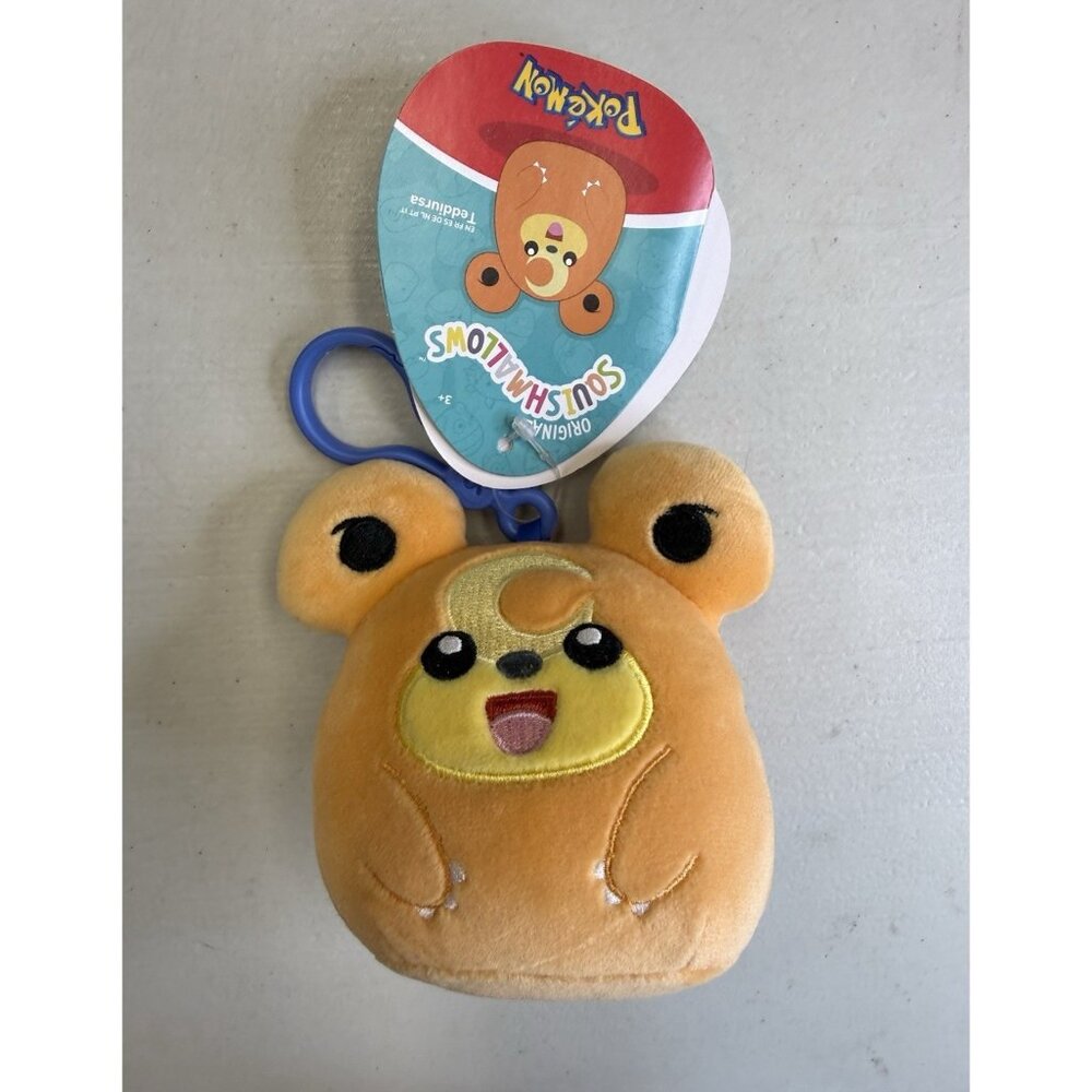 Squishmallows 4" Clip-On Pokemon Teddyursa NEW with tag